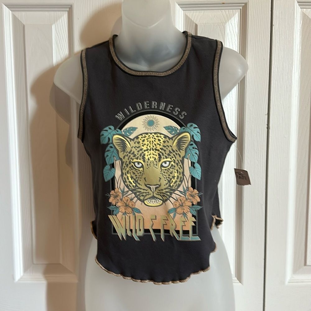 Inspired Culture Punk Rock Wild Free Tank Juniors Midriff XL NWT